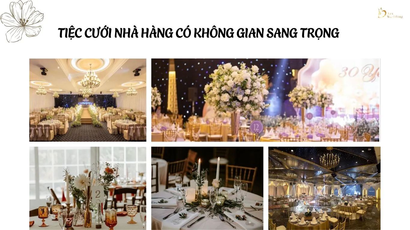 Tiệc cưới nhà hàng có không gian sang trọng