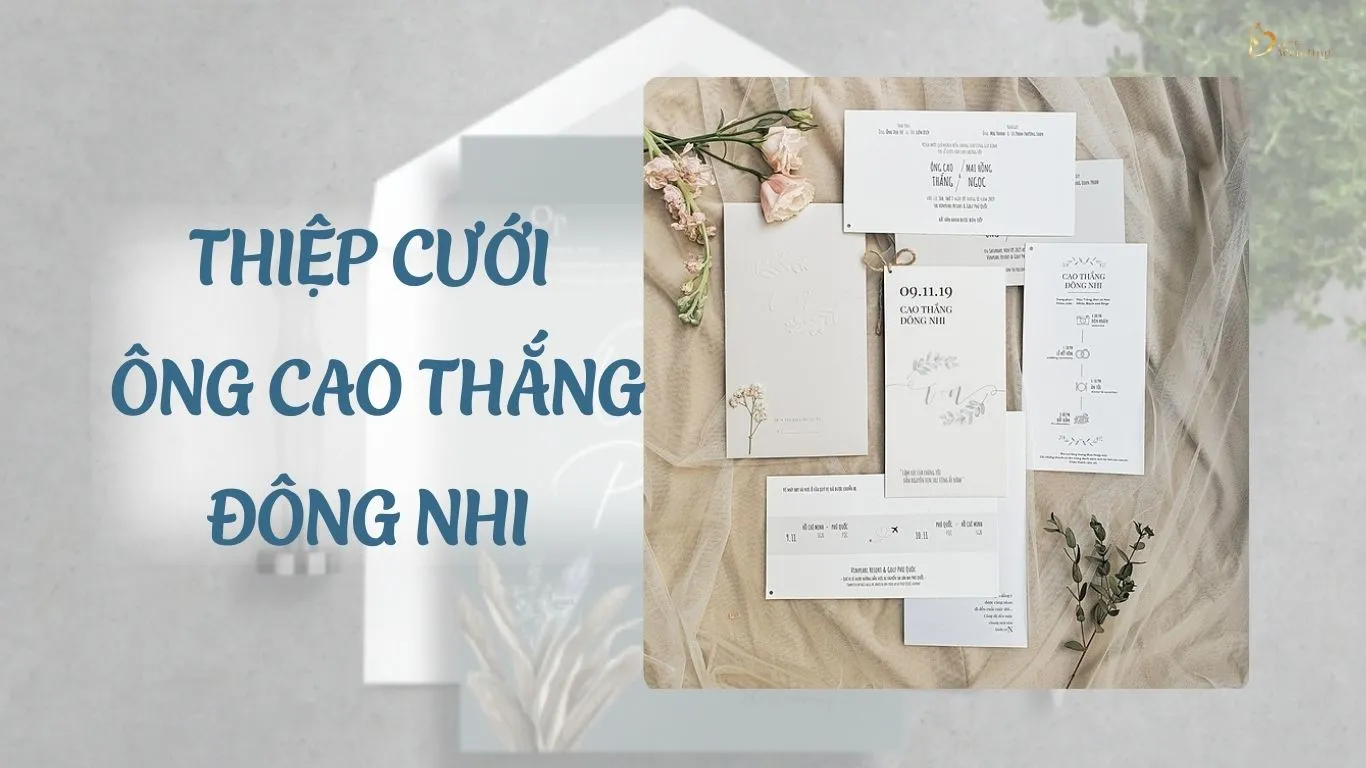 Thiệp cưới Ông Cao Thắng - Đông Nhi