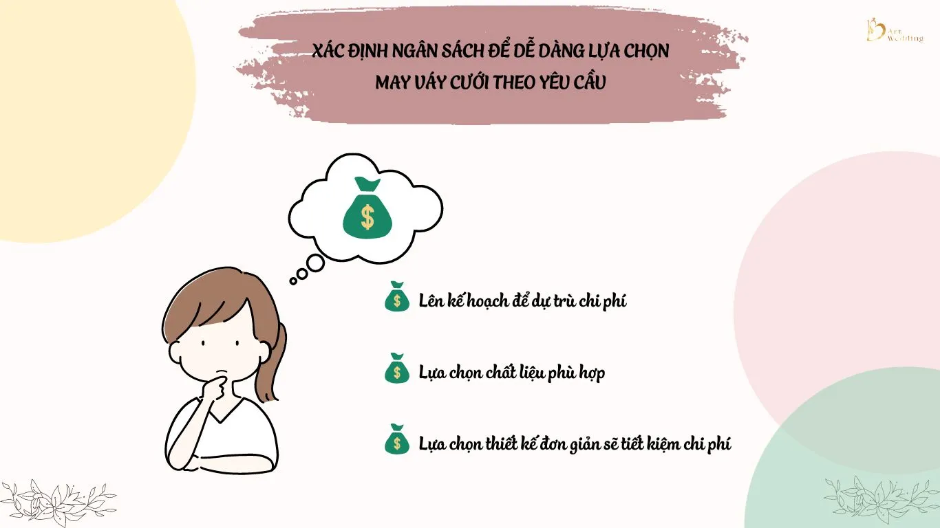 Xác định ngân sách để dễ dàng lựa chọn may váy cưới theo yêu cầu