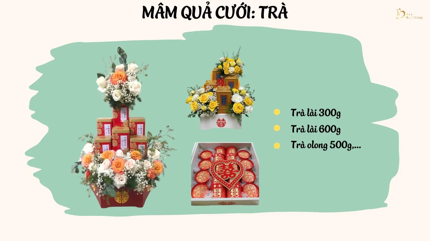 Mâm quả cưới: trà