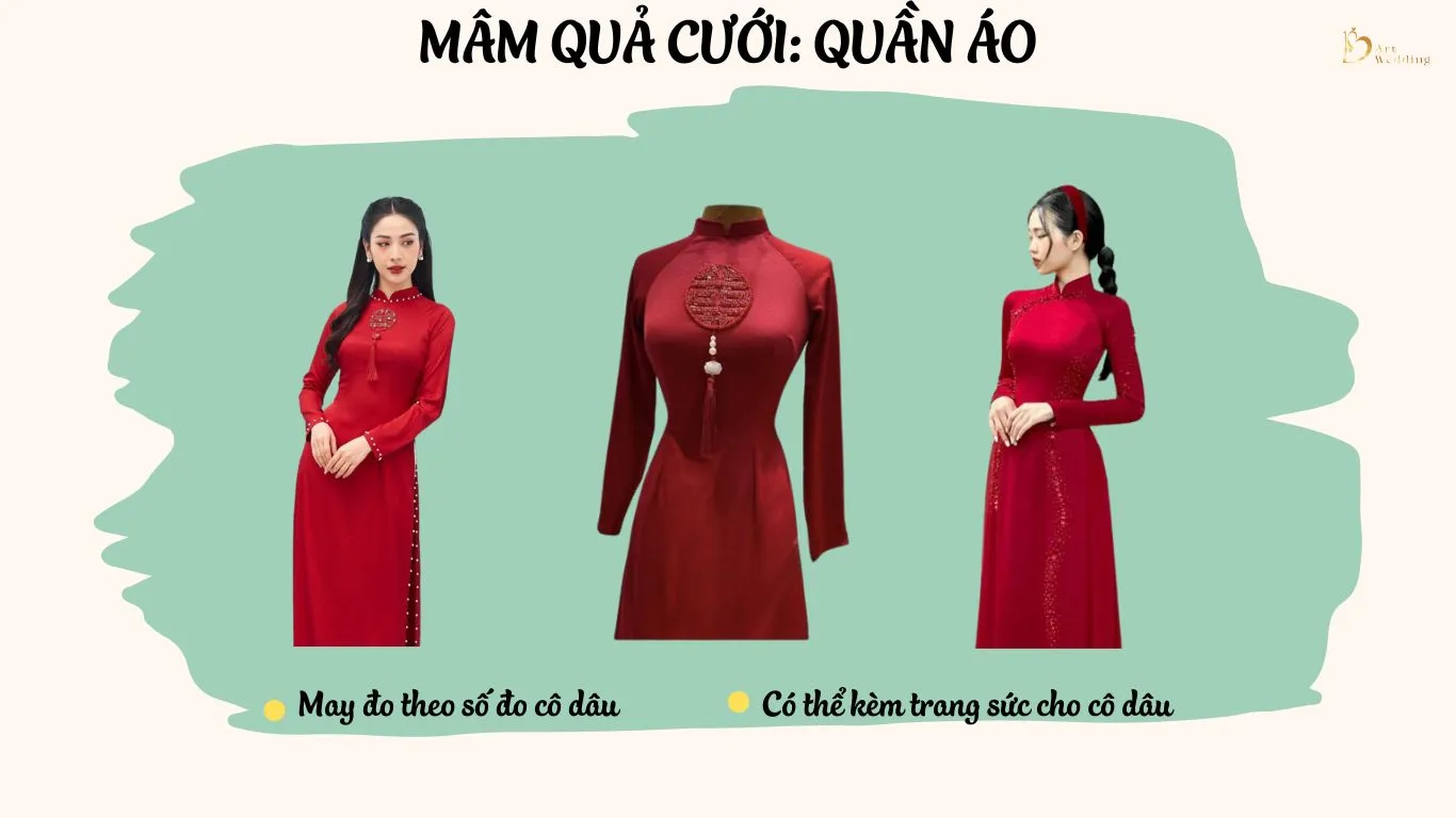 Mâm quả cưới: quần áo