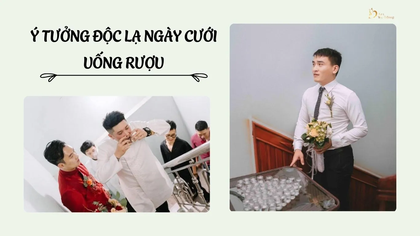 Ý tưởng độc lạ ngày cưới - uống rượu