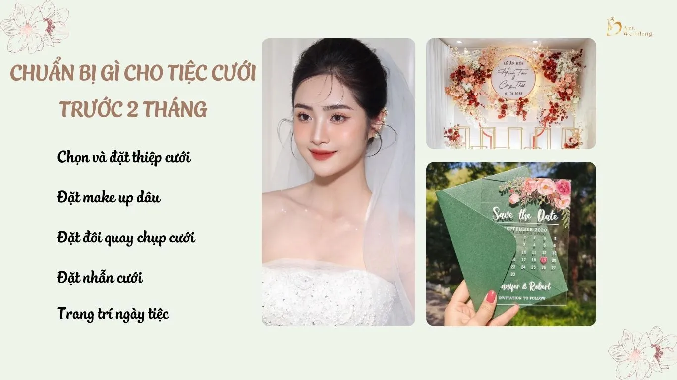 Chuẩn bị gì cho tiệc cưới trước 2 tháng